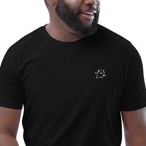 はげぞう君オーガニックコットンTシャツ（黒い衝動）  ハゲ 面白グッズ