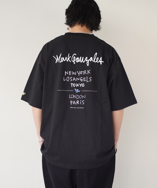 MARK GONZALES (マークゴンザレス) World Famous City S/S TEE リラックス フィット  Tシャツ 2G7-11333 ブラック