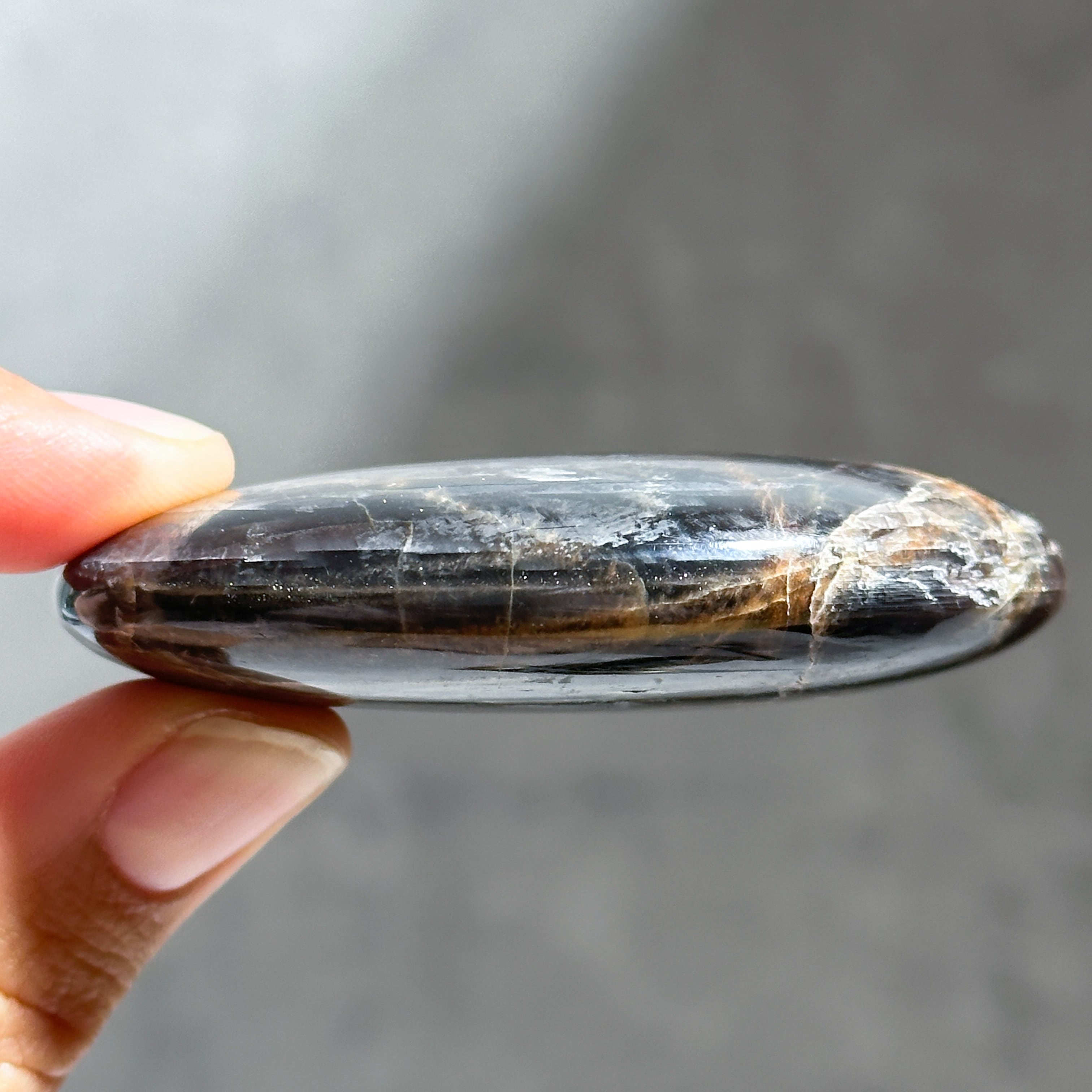 ブラックムーンストーン パームストーン11◇ Black Moonstone ◇天然石