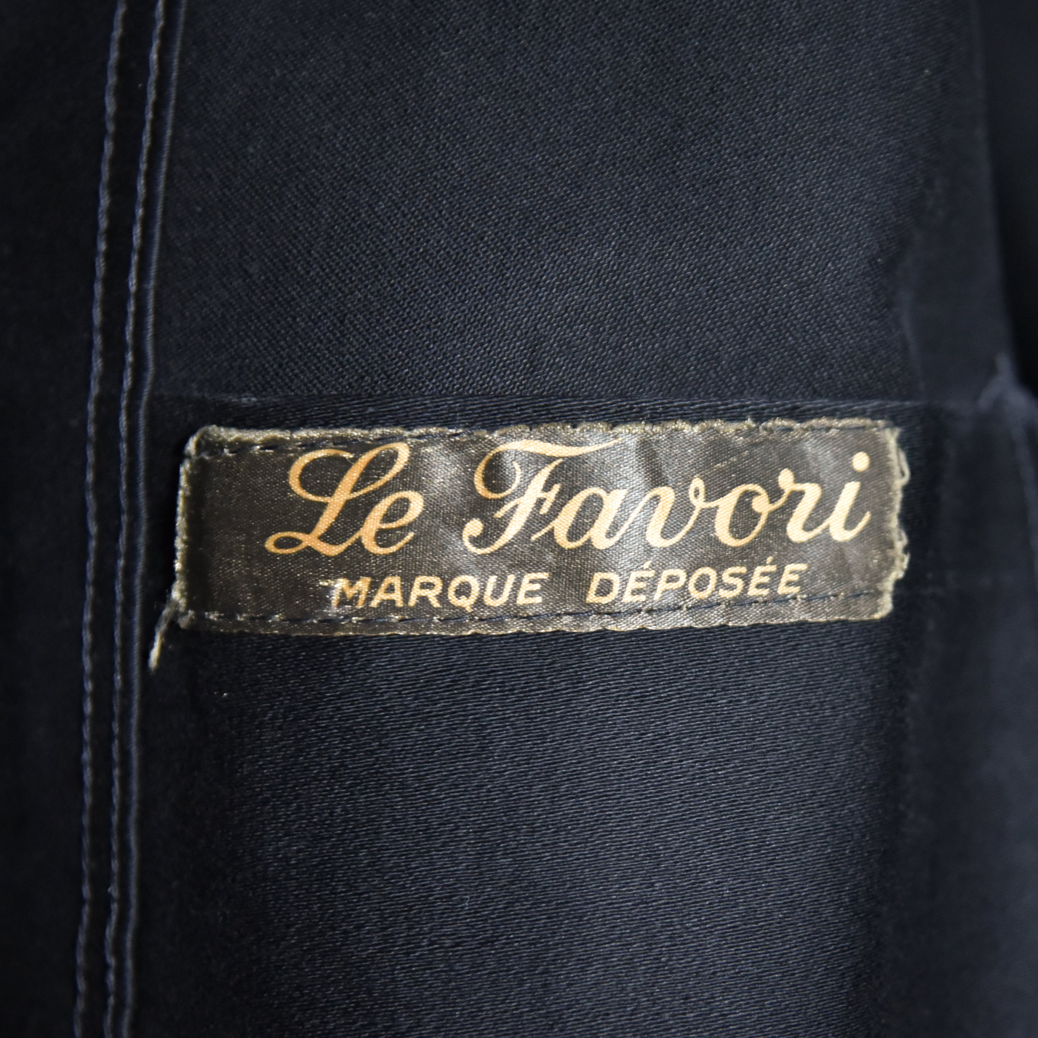 60s Le Favori Black Moleskin French Work Jacket ブラック