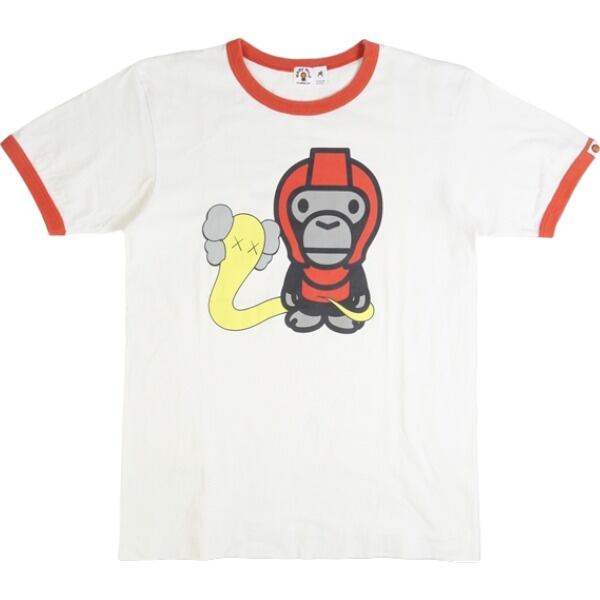 APE BAPE KAWS BABY MILO SHARK tシャツ 2XL 白