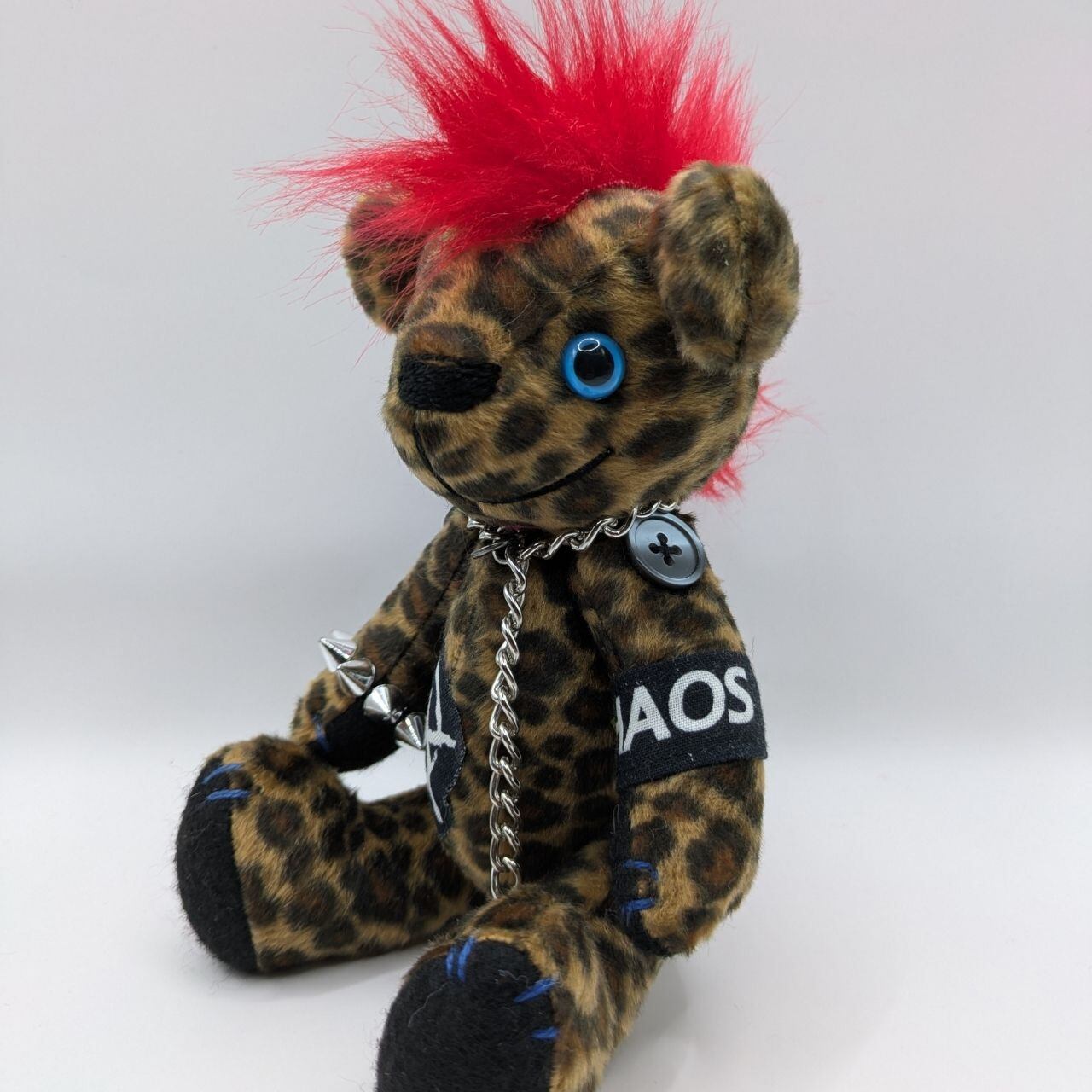 手作りテディベア モヒカンくんテディベア/レオパード(18cm) | moko* hand