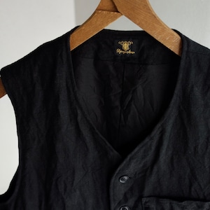 da classic belgium-linen vest / belgium-black