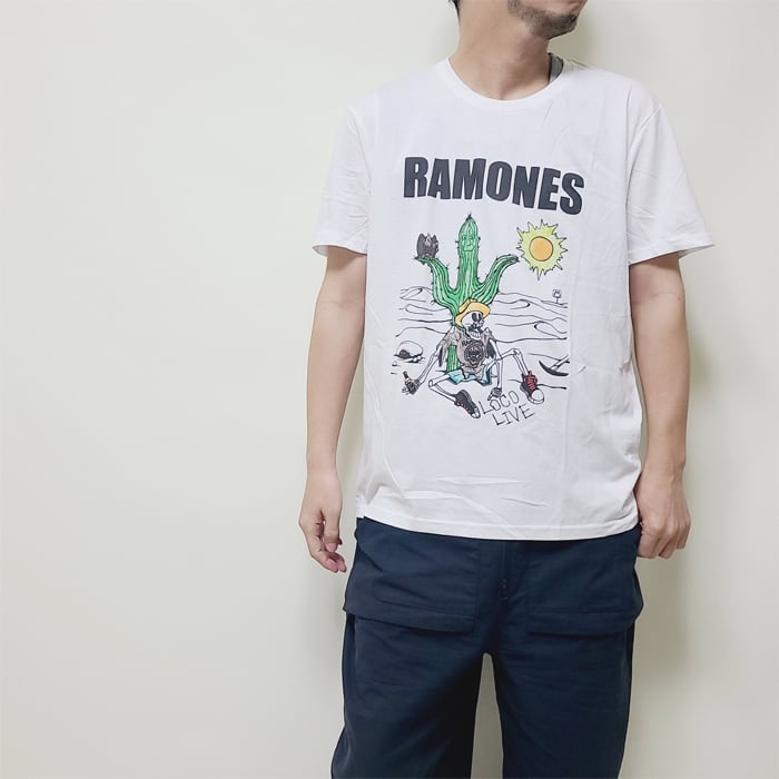 ラモーンズ Tシャツ ROCKOFF バンドTシャツ ロックT プリントT RAMONES