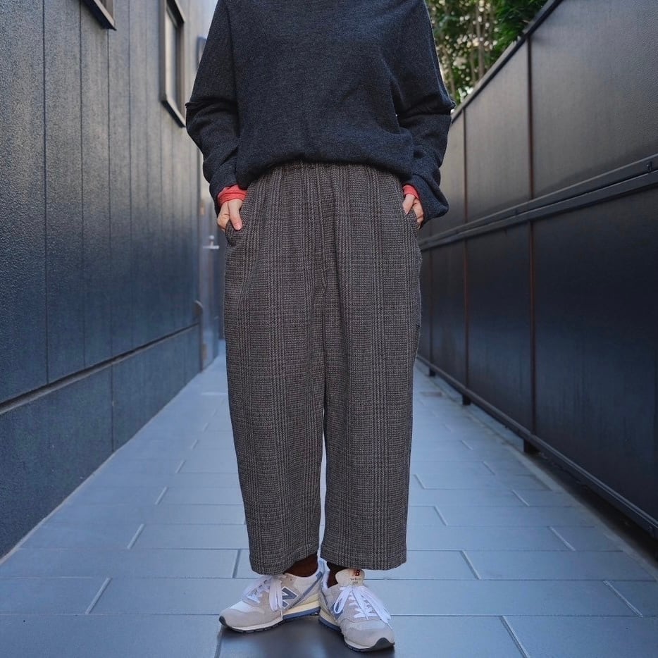 koton(コトン) グレンチェック バックワードパンツ brown | Debby