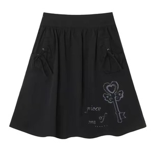 [Two Days off] vintage A-line workwear skirt