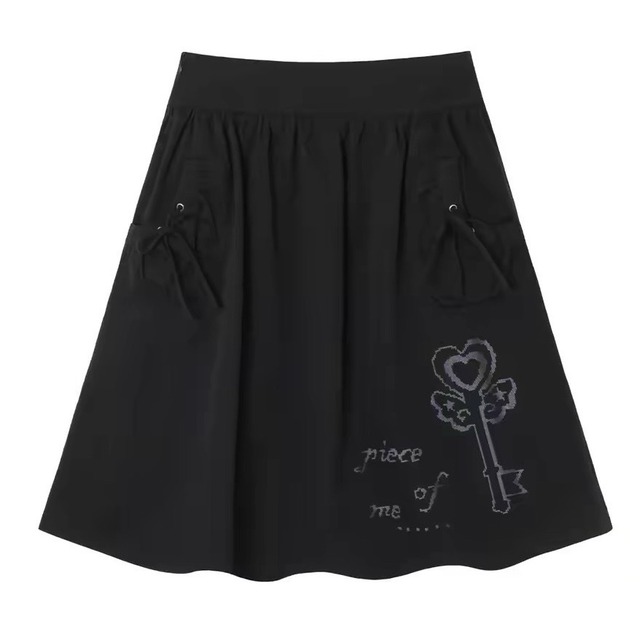 [Two Days off] vintage A-line workwear skirt