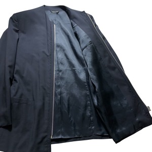 vintage 1990’s GIANNI VERSACE no collar tailored jacket