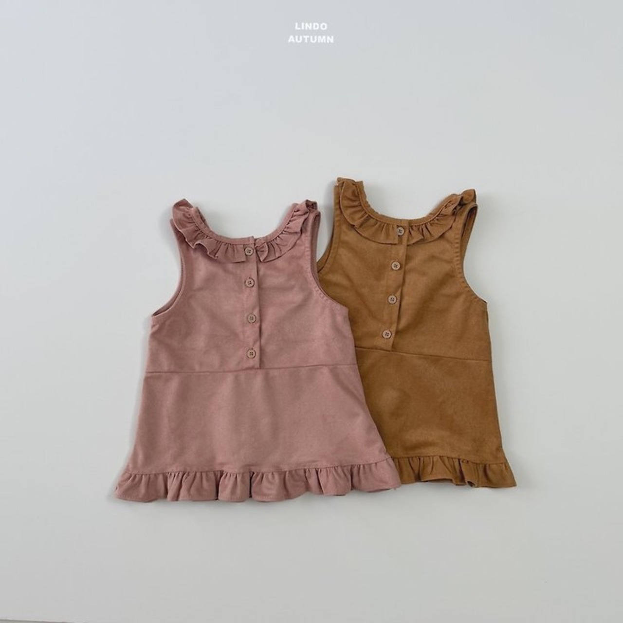 韓国子供服 / LINDO / スエード ワンピース *XS~XL*