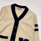 McGREGOR マクレガー チルデン ウール ニット カーディガン L/アイボリー×ネイビー系 レディース