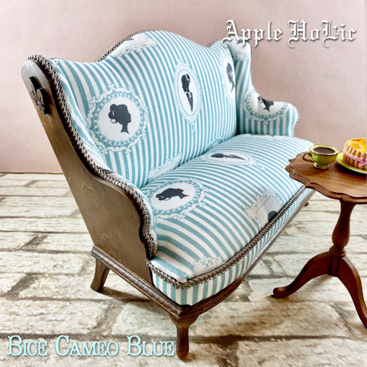 1/6 ドール チェア L【Bice Cameo Blue・ビーチェ カメオ ブルー】二人掛け