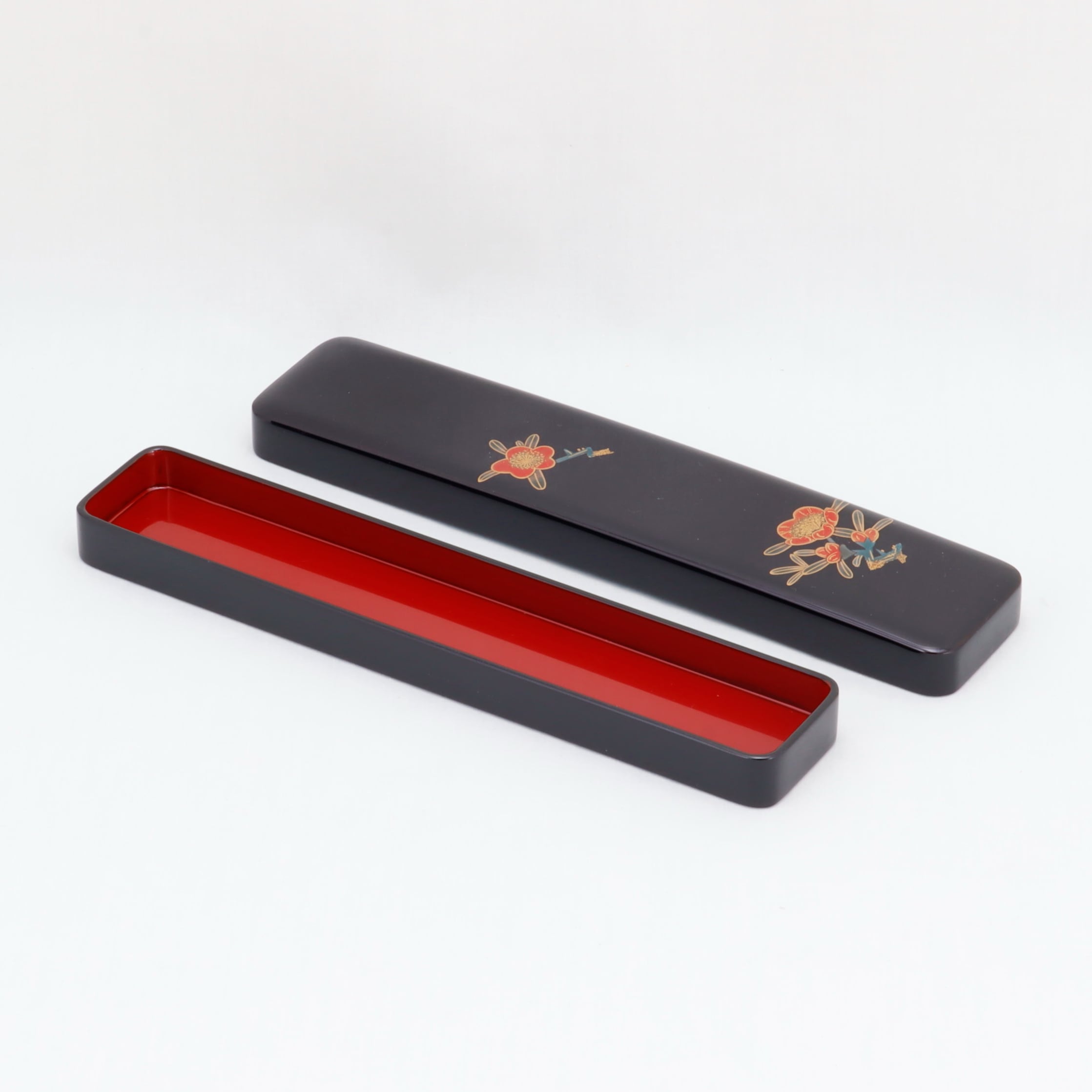 703-1 輪島塗 箸箱／黒塗／梅蒔絵 | 輪島塗 加藤漆器店 公式オンライン