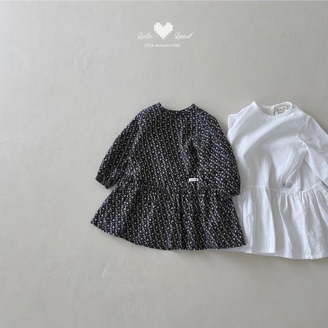 〚予約〛Blooming long blouse <kids>