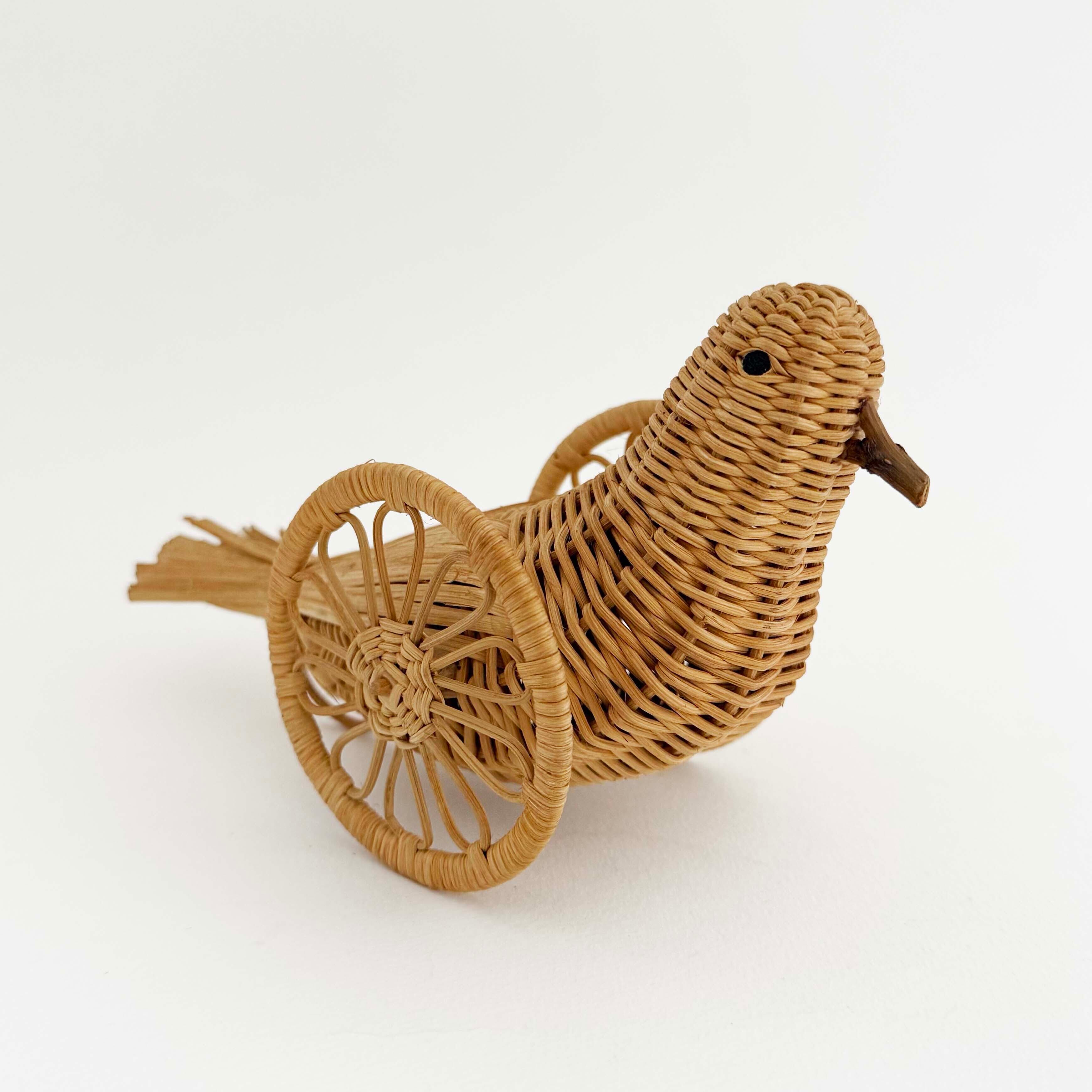 あけび細工ヴィンテージ鳩車（中）