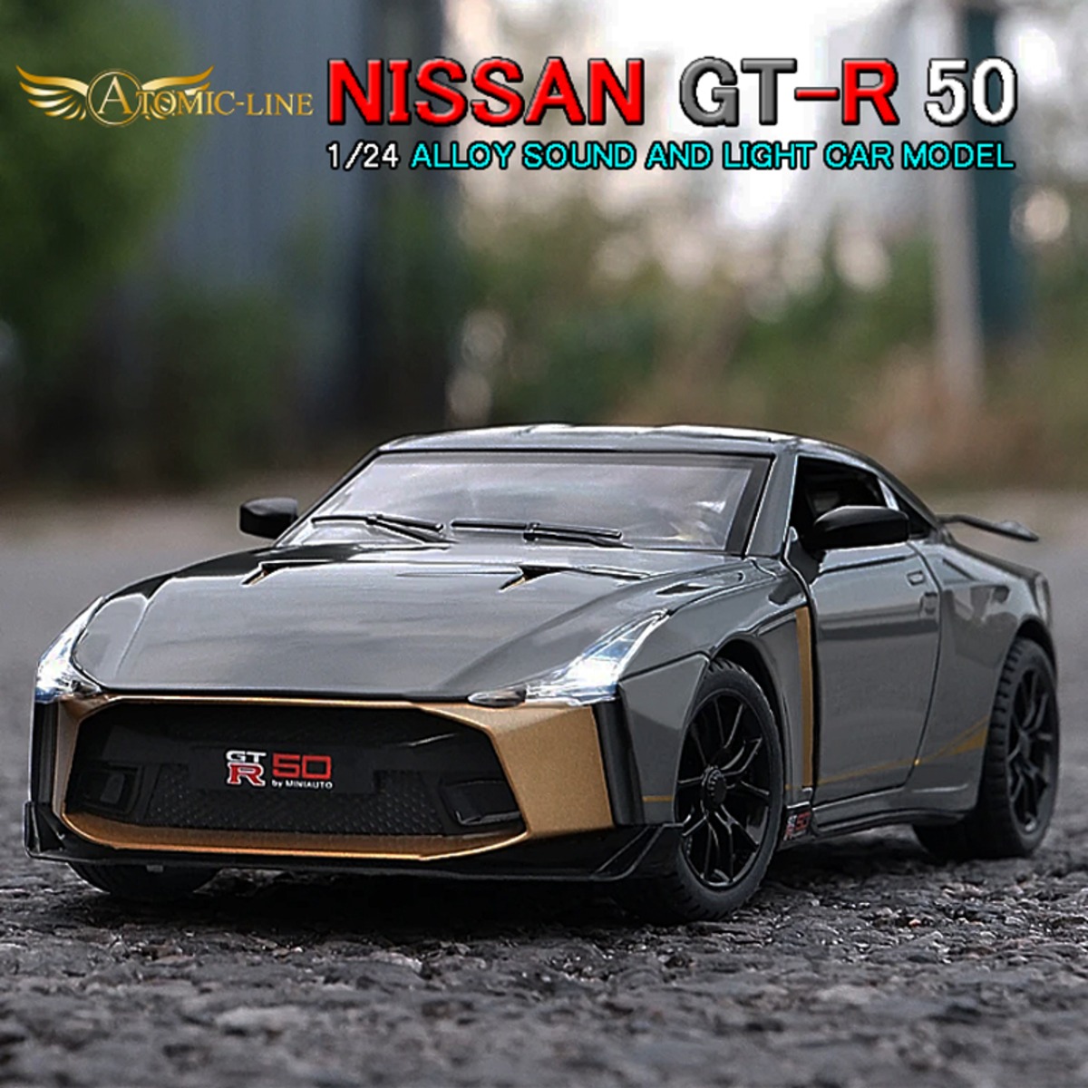 NISSAN GT-R 50 1/24 ミニカー 全4色 ライト点灯 エンジンサウンド 