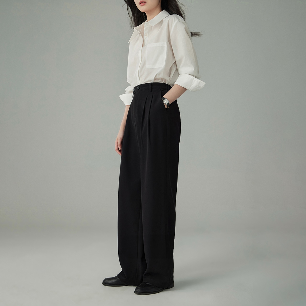 ハイウエストストレートスーツパンツ H0051