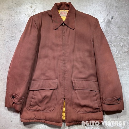 ~60's Sir Jac DISTINCTIVE OUTERWEAR レーヨンギャバジンジャケット ミドル丈 中綿キルティング ミントコンディション CONMAR M相当 希少 ヴィンテージ BA-2876 RM3297H