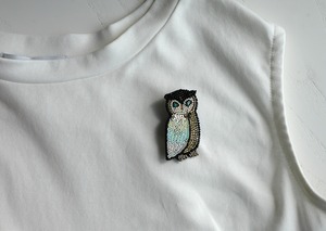 フクロウ／ Owl   ブローチ