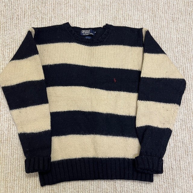 RALPH LAUREN WOOL BORDER SWEATER