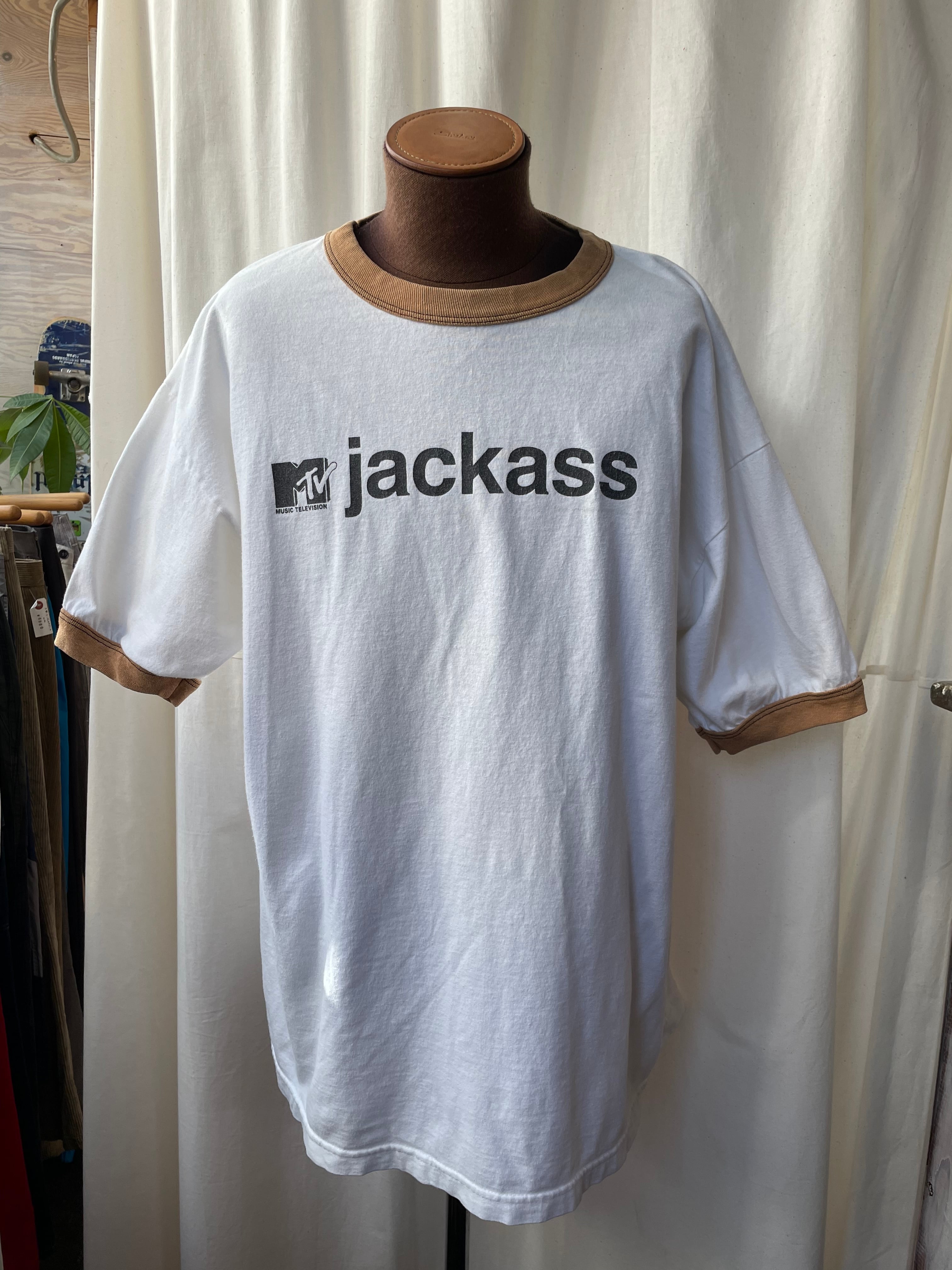 00's MTV jackass プリントTシャツ　ジャッカス　リンガーT | used clothing SHYBOY powered by BASE