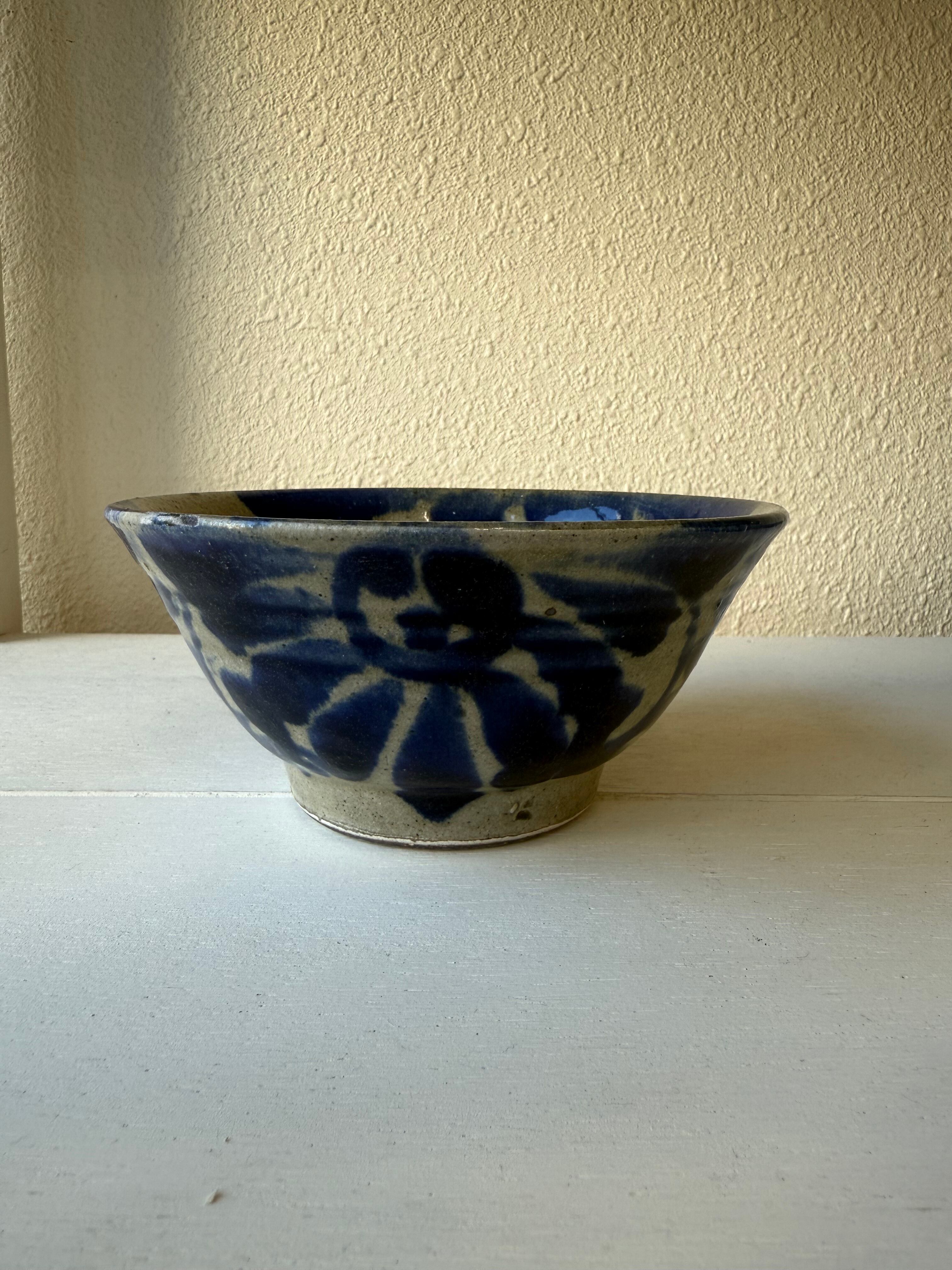 横田屋窯 4.5寸 まかい コバルト