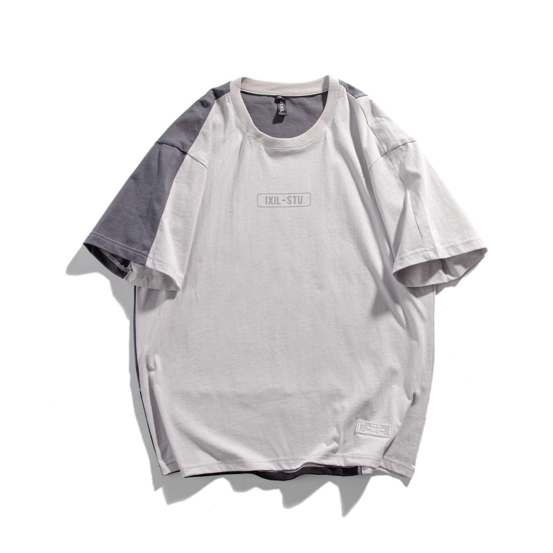 Yidaoヴィンテージ2020夏の新しいカジュアルルーズボーイズトレンドカラーマッチング半袖薄いラウンドネックTシャツトップ-アリババ ショート ハーフスリーブ サマー 夏物 Oネック ビンテージ hip6-161155188358062