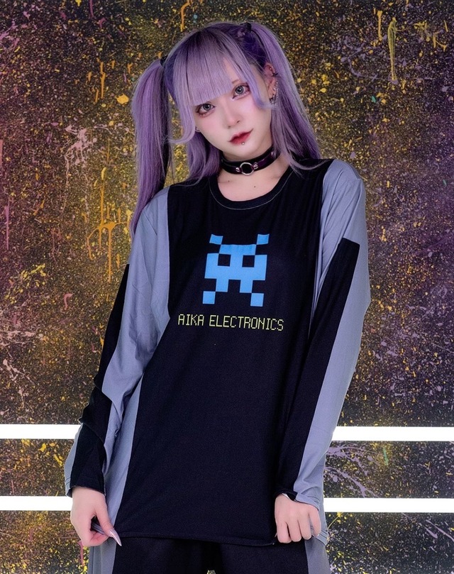 ギャラクシーロングTシャツ 【BLACK】／AIKA ELECTRONICS
