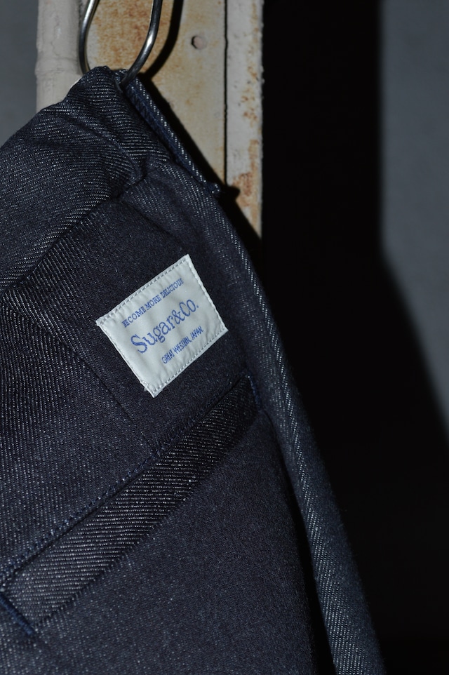Sugar&Co 1Tuck Rigid Denim Trouser by Daddy's Pants Regular Fit From JPN Okayama Denim Slacks シュガーアンドコー デニムスラックス リジッドデニム 日本製