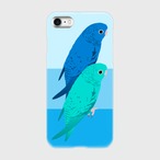 iPhoneケース サザナミインコ コバルト&ブルー【各機種対応】