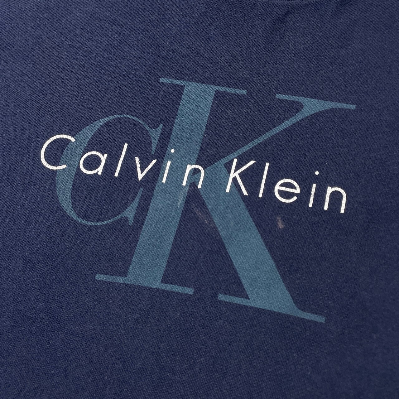 90年代 USA製 Calvin Klein カルバンクライン CK ロゴプリント Tシャツ 