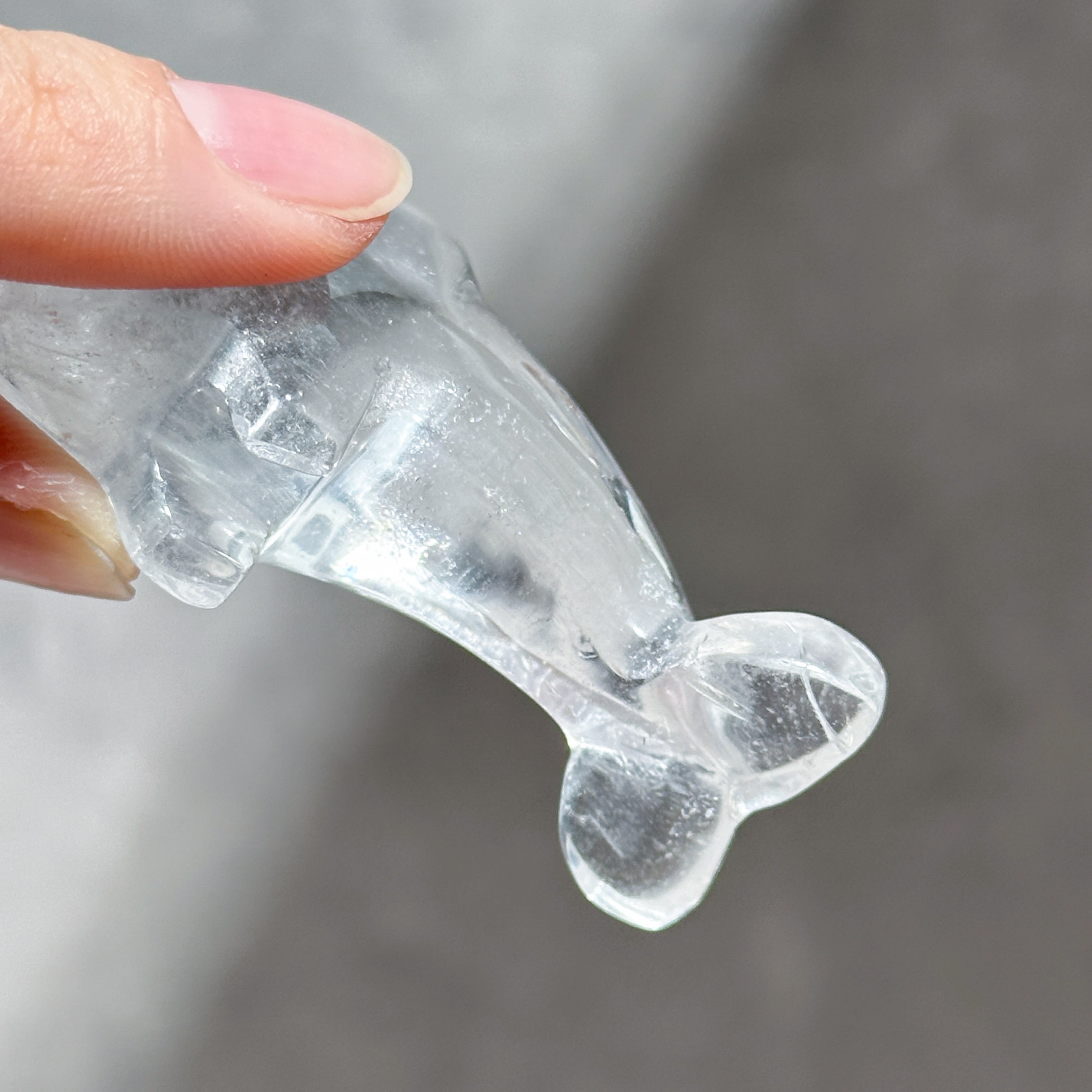 透明感◎クリアクォーツ ミニイルカ03◇Clear Quartz◇ 天然石・鉱物