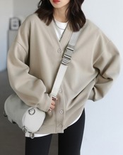 Button front oversized cardigan L0140