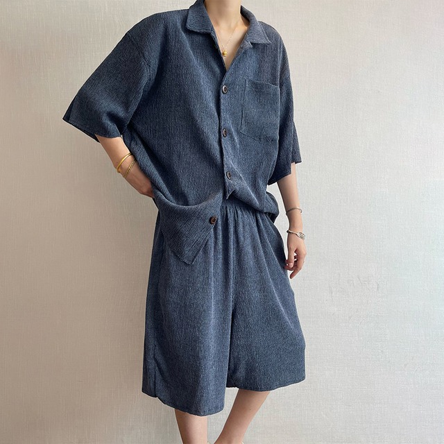 dannyandzeeシワ加工半袖シャツorショートパンツ