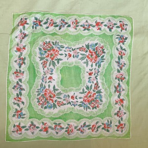 VINTAGE flower lace print scarf