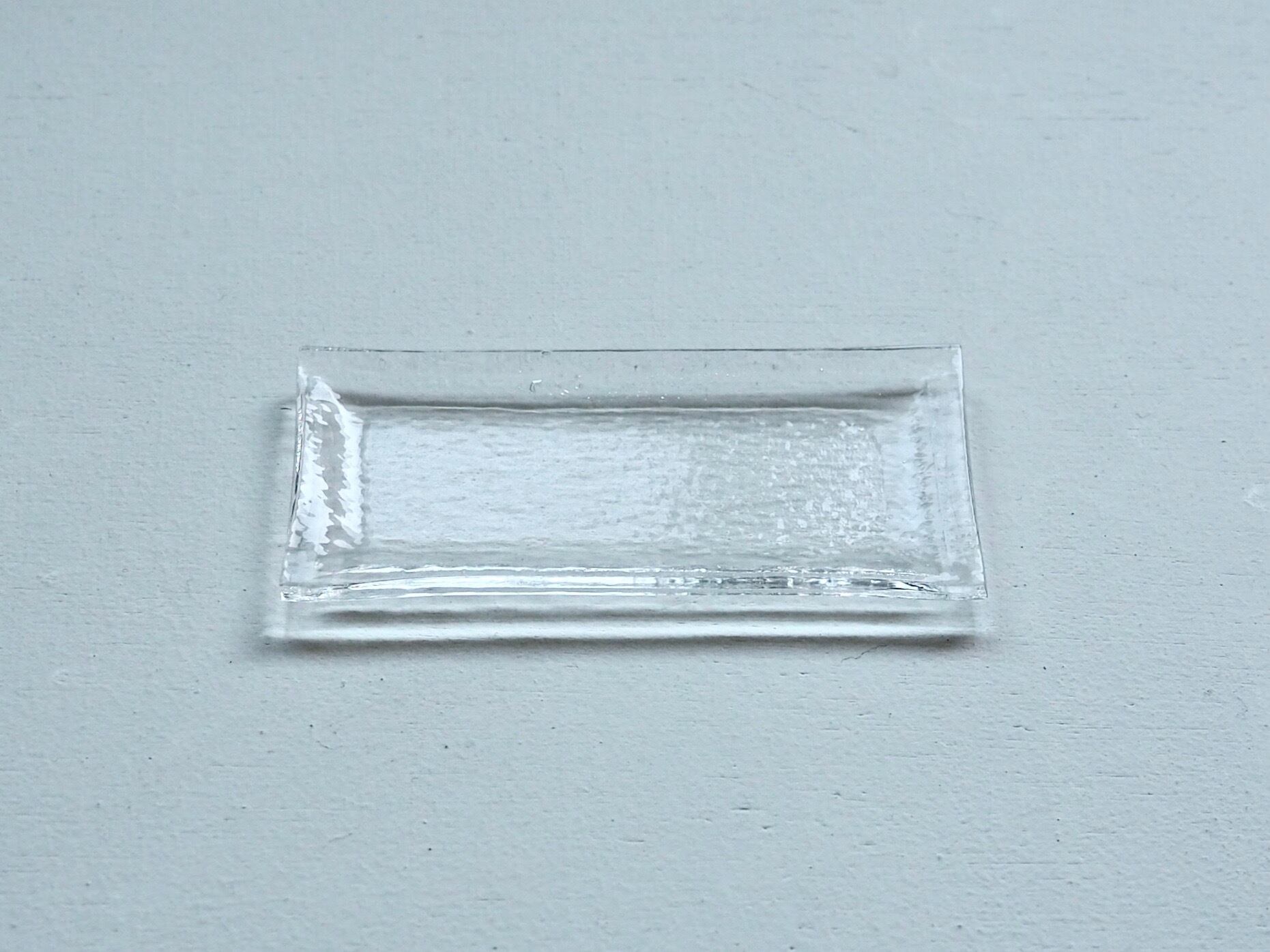 リム皿 Line series クリア 100×50mm