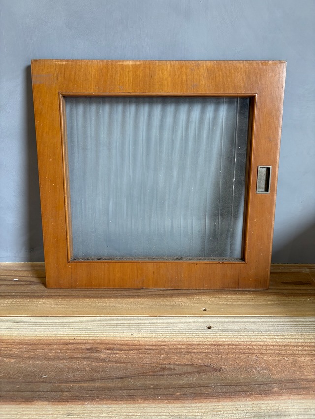 st54 【古建具】モールガラス建具(小) 引手右