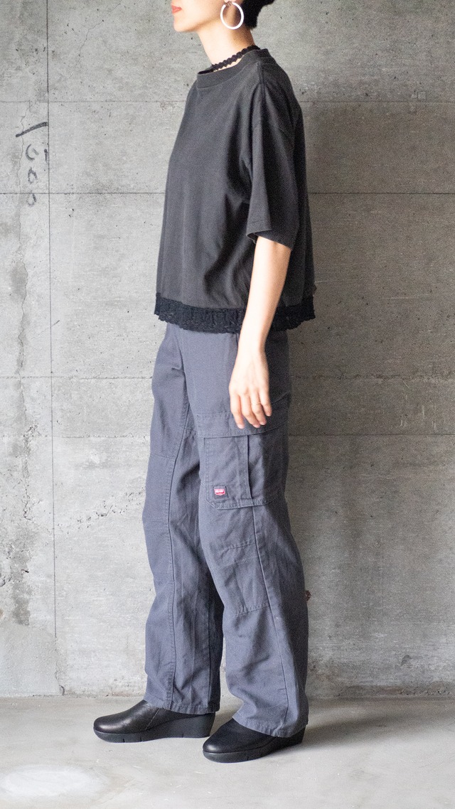 unknown 1990s Crew neck tee with lace