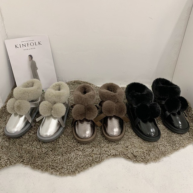 ブーツウィンタースタイルスリーブショートブラック 靴 シューズ コットン 冬物 フェイクシューズ76827738462