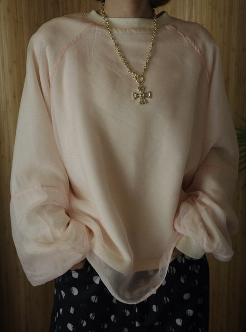 3 color シアーレイヤードスウェット