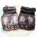 かっこいいダメージデニムベスト　ジーンズ　クラッシュ