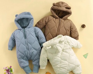 ぬくぬくロンパース / 女の子 / 男の子 / 〜18ヶ月( ブラウン / ブルー / ホワイト )