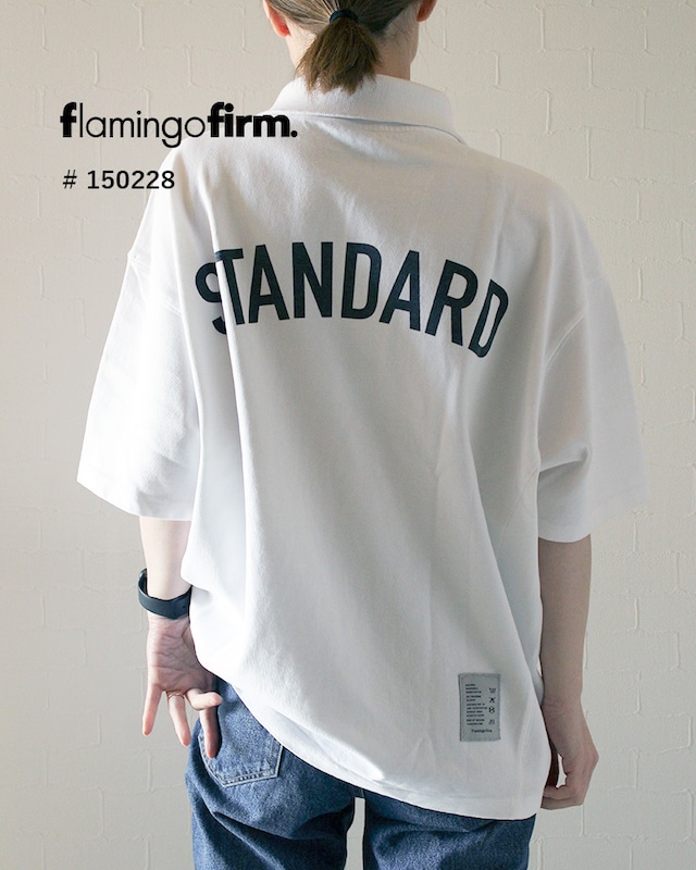 《送料無料》ハーフジップバックプリントTシャツ [flamingo firm] /150228