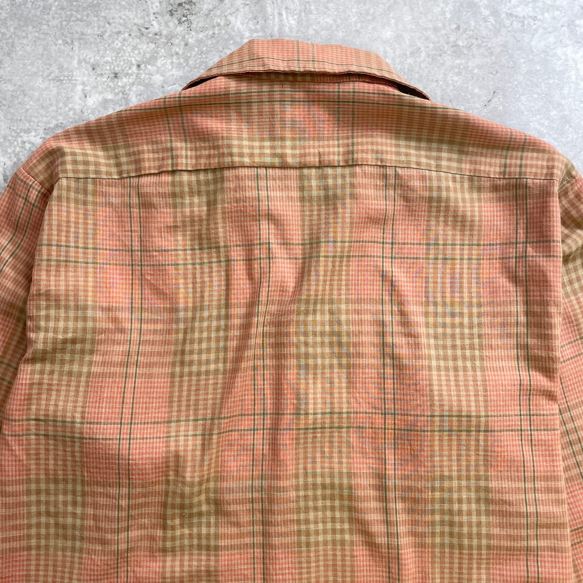 70年代 McGREGOR マックレガーチェックシャツ 60-70年代 McGREGOR マックレガー 長袖 チェック 開襟 オープンカラー