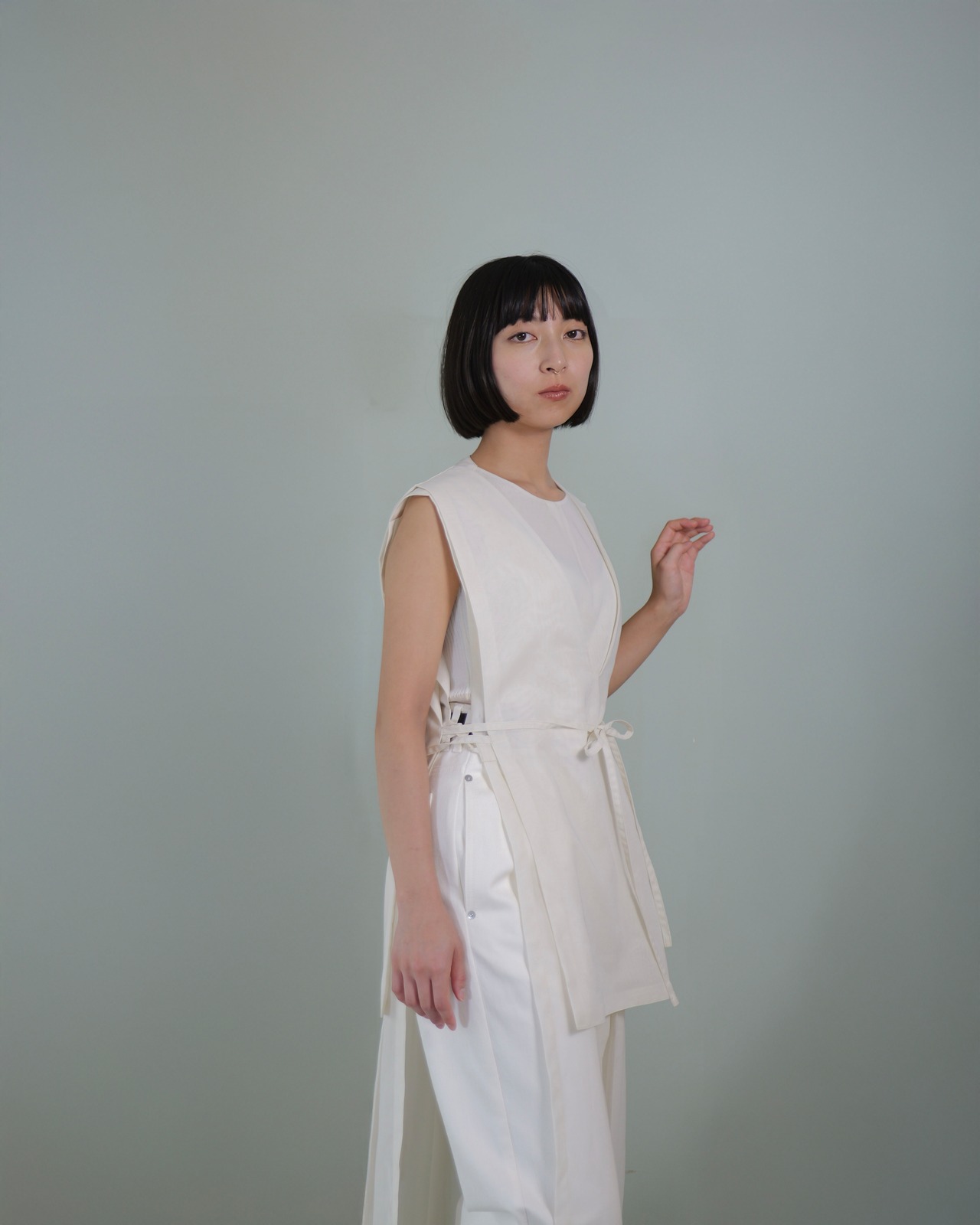 Solar - Expansion Onepiece :Écru|コットンオーガンジー/ベスト付属/別注