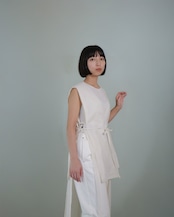 Solar - Expansion Onepiece :Écru|コットンオーガンジー/ベスト付属/別注