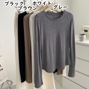 シンプル 長袖 カットソー M 4col 250337