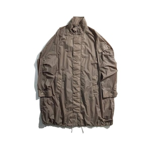 MINI RIP NYLON STAND COAT / ミニリップ撥水ナイロンスタンドコート (BEIGE)