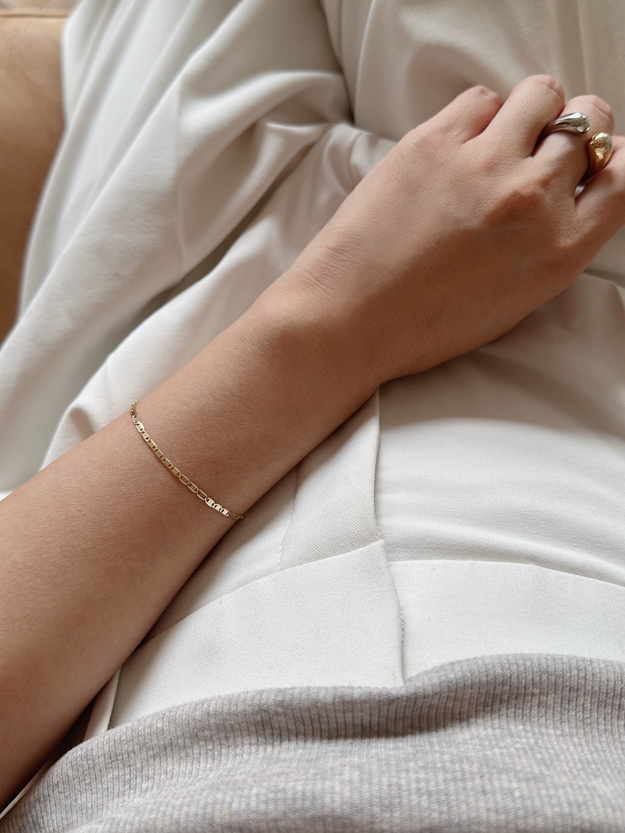 S925 ペダルチェーンブレスレット