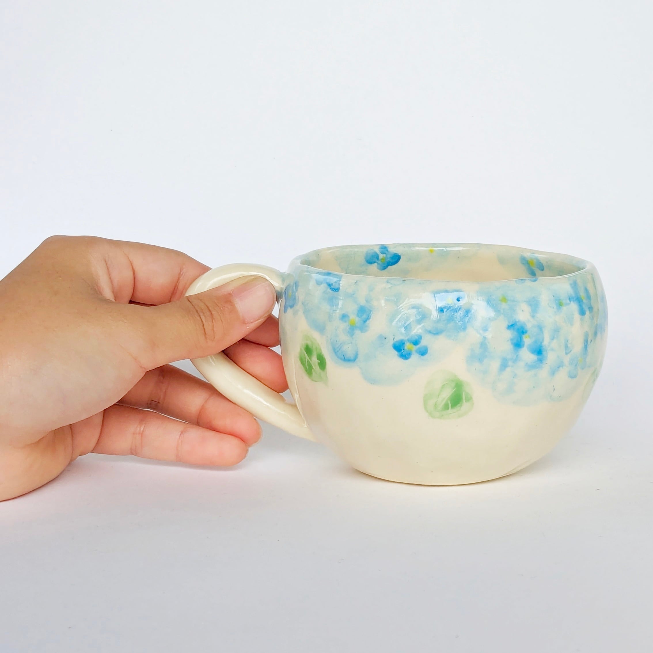 コーヒーカップ 紫陽花 手びねり | しののめラボ