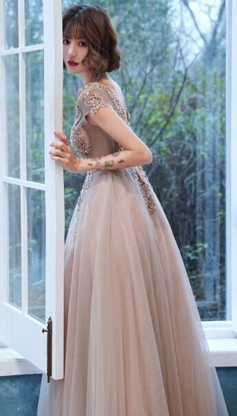 美品！ イブニングドレス ロング 深Vネック 編み上げ エレガント 細  